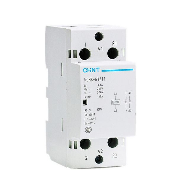 Contactor Modular Riel Din 2P 63A 220/230Vac, 50/60 Hz.