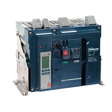 Interruptor MASTERPACT NW40 - H2 6.0E, 3 Polos. Ejecución extraíble, tipo bastidor abierto, 4000A regulable de 0.4 a 1 Inom, 100 kA Icu a 220 ... 240/380...440 V AC 50/60 Hz conforme a IEC 60947-2, tensión de empleo 690 V AC y tensión de aislamiento 1000 V AC. Micrologic 6.0E, Protección en intensidad: Largo Retardo (Ir), corto retardo (Isd), instantánea (Ii) y protección a tierra (Ig), con medidor de energía digital incluido, señalización de defectos y contactos auxiliares. Con chasis NW 4000A 3P, con conexión trasera superior horizontal y conexión trasera inferior horizontal. Mando motor MCH en 100/130 VAC. y bobina de cierre (XF) en 100/130 VAC/DC. Incluye bobina de apertura (MX) en 100/130 V AC/DC, con 4 contacto auxiliar 4 (OF de 6 A-240VAC.), con cortinas de seguridad (safety shutters) y marco de puerta.