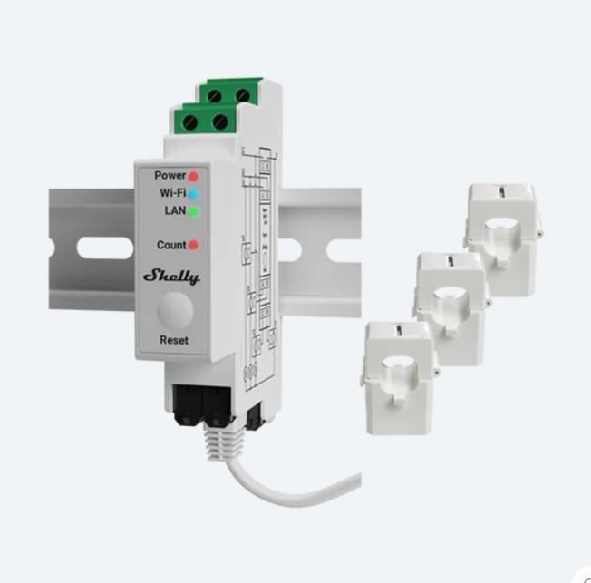 medidor de energía trifásico 120 amp Wifi, ethernet, riel din.