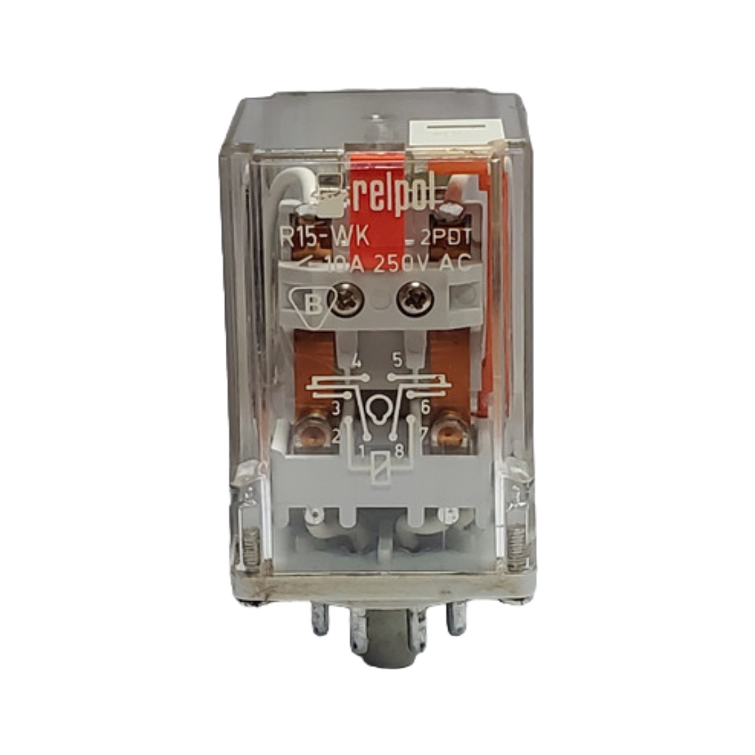 RELE 8 PINES CIRC. 220V AC.