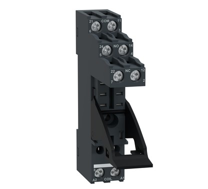 BASE CON BORNES DE TORNILLO PARA RELE ENCHUFABLE RXG2 2 C/O 5 A