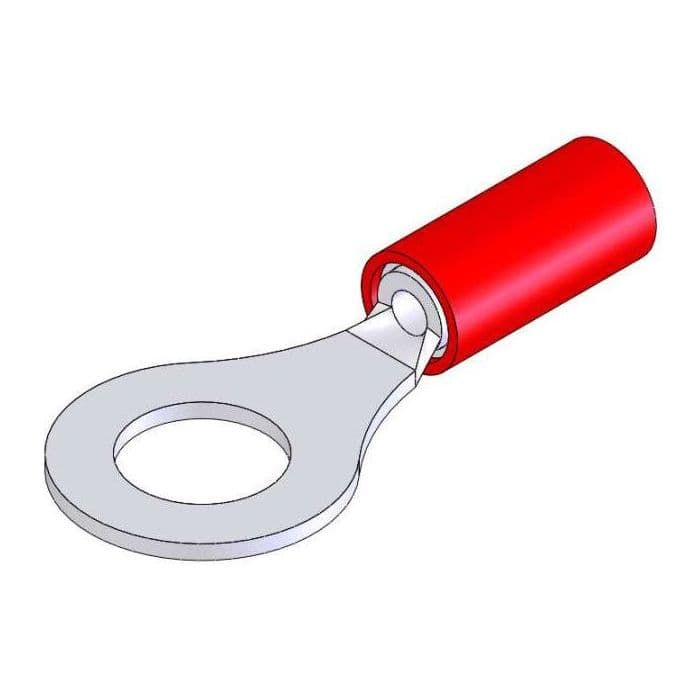 TERMINALES DE TIPO ANILLO ROJO 5MM PARA CABLE 22-18 AWG