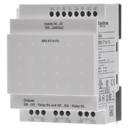 ZELIO LOGIC MODULAR EXTENSION P/SR3 14 ENTRADAS DIGITALES/S 100-240 VCA. 8 ED 6 SD. RELE