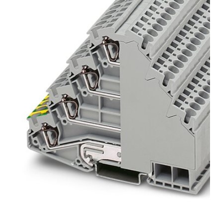 Bloque de terminales de motor, cuatro niveles, conexión por resorte, AWG: 28 - 10, 6,2 mm