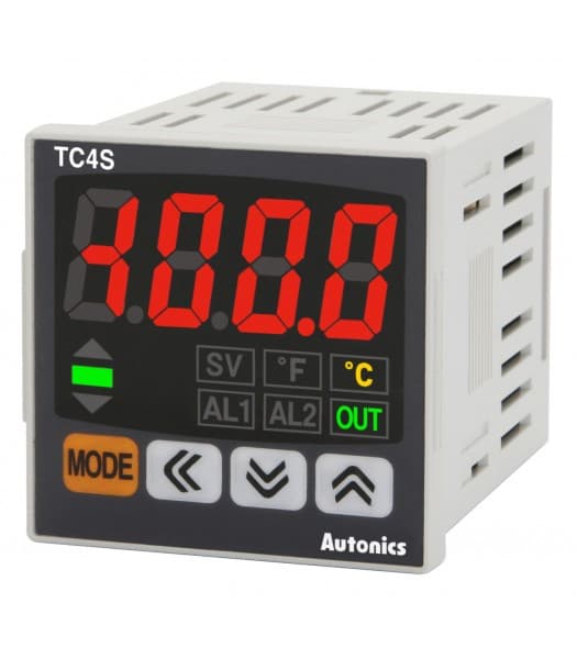 Control de Temperatura digital 48x48 Alimentación 100-240Vac- J,K o PT100 diplay simple salida relé