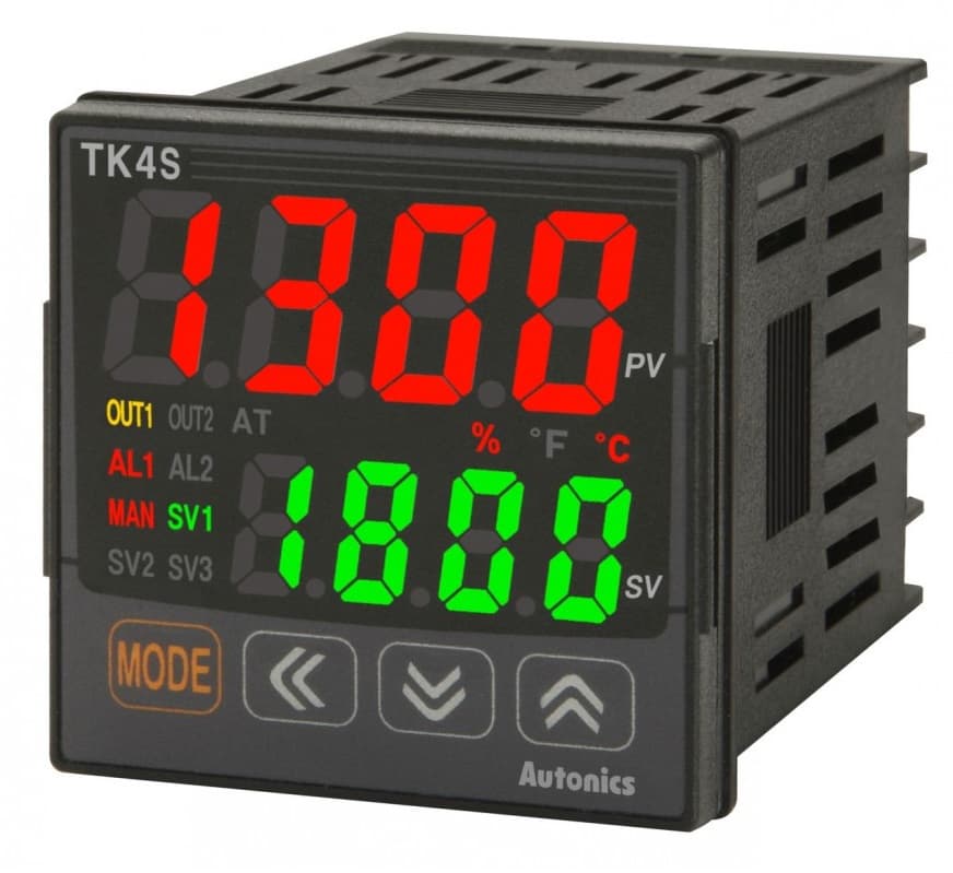 Controlador de temperatura, 4 dgts, DIN 48x48 mm, Tipo Bloque de terminales, 100 - 240 VAC Alarma, 2