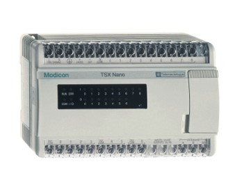 LADRILLO PLC Nano, tipo TSX07, entrada 24 V CC Salida 0,5 AMP 24 V CC 14 W