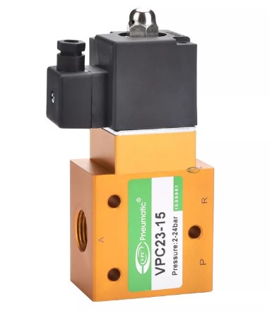 VALVULA SOLENOIDE 3/2 ALTA PRESION GOLDEN 0,15 - 2,4Mpa