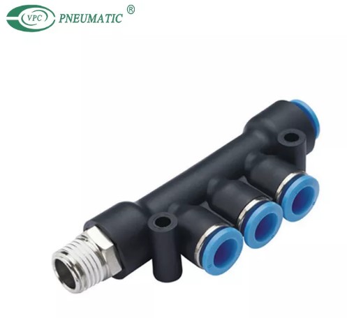 CONECTOR 5 VIAS MANGUERA 6MM - ROSCA 1/4
