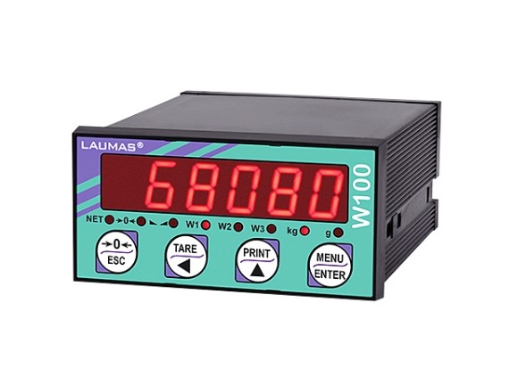 Indicador de peso 48x96 Teclado de membrana de 4 teclas. 8 LED de señalizacion