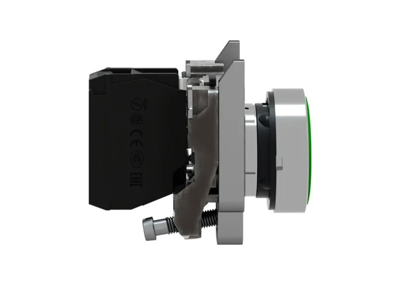 PULSADOR RASANTE 22MM VERDE 1NA