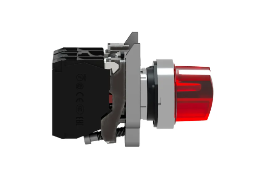 SELECTOR LUMINOSO 2 P CON LED ROJO 120VCA