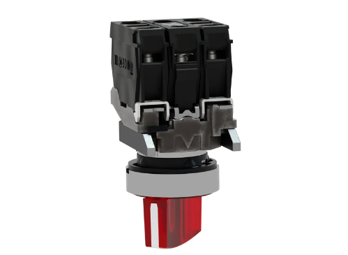 SELECTOR LUMINOSO 2 P CON LED ROJO 120VCA