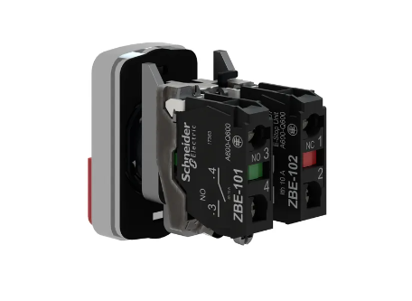 PULSADOR DOBLE NO LUMINOSO VERDE:I ROJO:0 1NA-1NC