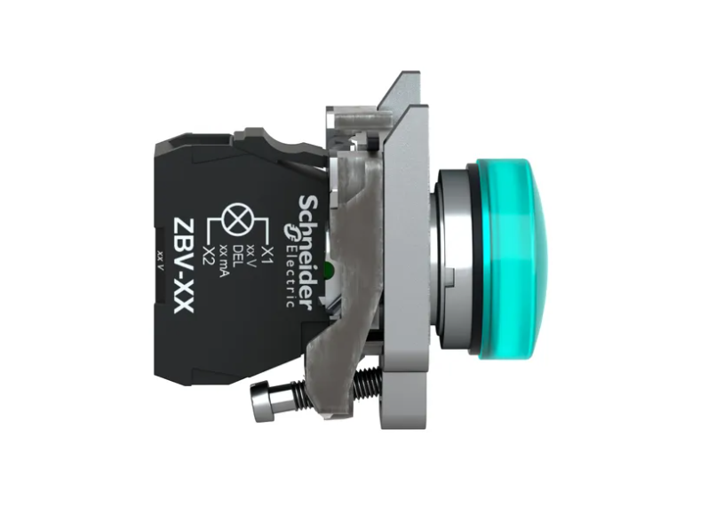 LUZ PILOTO 22MM 250VAC/DC VERDE BOMB/BA9S (NO INCLUIDO)