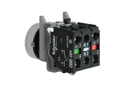 PULSADOR LUMINOSO LED RASANTE BLANCO 24VCA/CC