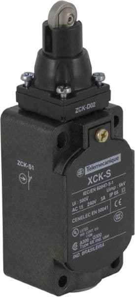 INTERRUPTOR DE POSICIÓN PLÁSTICO PULSADOR CON ROLDANA DE ACERO