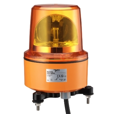 Lampara giratoria (baliza) sin zumbador, 130 mm, naranja, 24 V AC/DC, IP 66, pre-cableada